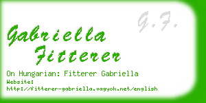 gabriella fitterer business card